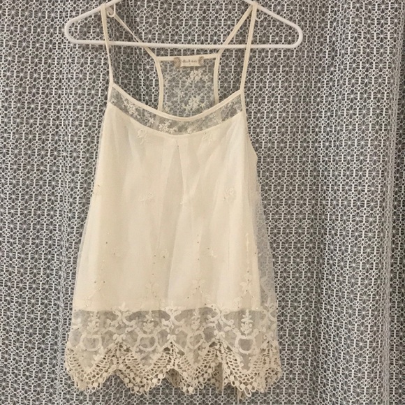 Altar'd State Tops - Bead and lace tank